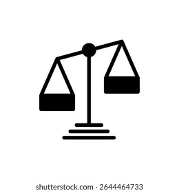 Dimensiona o símbolo do ícone para aplicativos e sites. Ícone da escala de lei. Símbolo e sinal de justiça