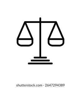 Dimensiona o símbolo do ícone para aplicativos e sites. Ícone da escala de lei. Símbolo e sinal de justiça