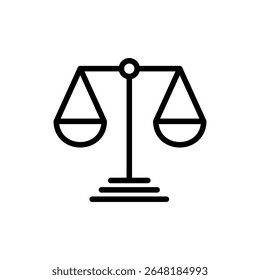 Dimensiona o símbolo do ícone para aplicativos e sites. Ícone da escala de lei. Símbolo e sinal de justiça