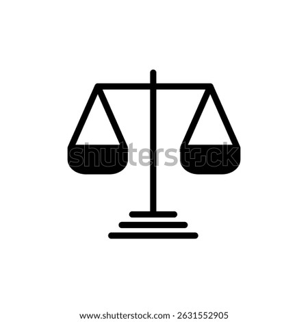 Scales icon symbol for apps and websites. Law scale icon. Justice sign and symbol