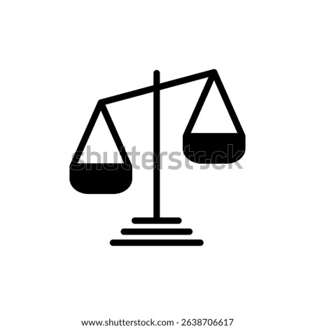 Scales icon symbol for apps and websites. Law scale icon. Justice sign and symbol
