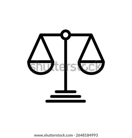 Scales icon symbol for apps and websites. Law scale icon. Justice sign and symbol