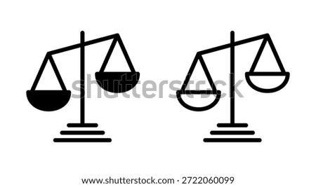 Scales icon symbol for apps and websites. Law scale icon. Justice sign and symbol