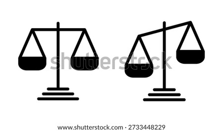 Scales icon symbol for apps and websites. Law scale icon. Justice sign and symbol