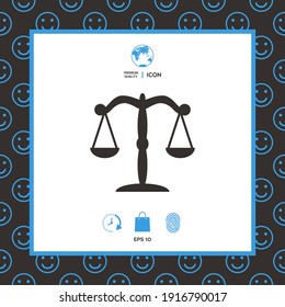 Scales icon symbol, elements for your design