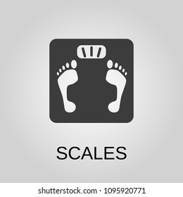 Scales icon. Scales symbol. Flat design. Stock - Vector illustration