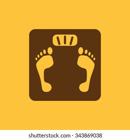 The scales icon. Scales symbol. Flat Vector illustration