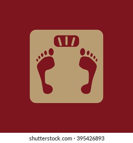 The scales icon. Scales symbol. Flat Vector illustration