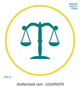 Scales icon symbol. Graphic elements for your design