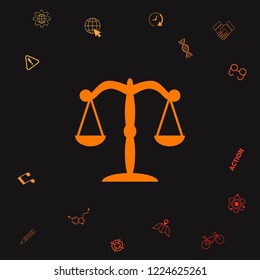 Scales icon symbol. Graphic elements for your design