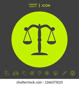 Scales icon symbol. Graphic elements for your design
