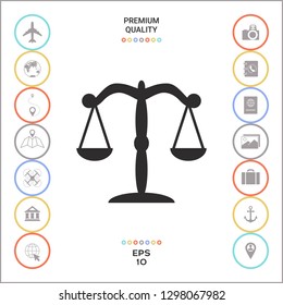 Scales icon symbol. Graphic elements for your design