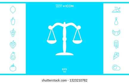 Scales icon symbol. Graphic elements for your design
