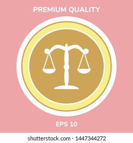 Scales icon symbol. Graphic elements for your design