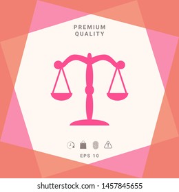 Scales icon symbol. Graphic elements for your design