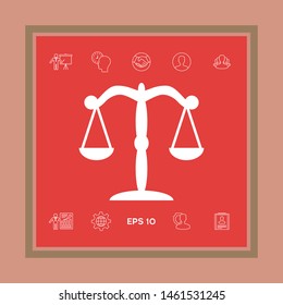Scales icon symbol. Graphic elements for your design