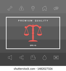 Scales icon symbol. Graphic elements for your design
