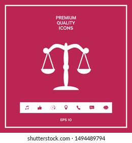 Scales icon symbol. Graphic elements for your design