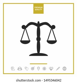Scales icon symbol. Graphic elements for your design