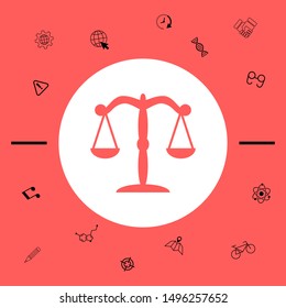 Scales icon symbol. Graphic elements for your design