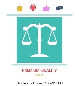 Scales icon symbol. Graphic elements for your design