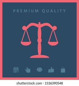 Scales icon symbol. Graphic elements for your design