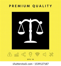 Scales icon symbol. Graphic elements for your design