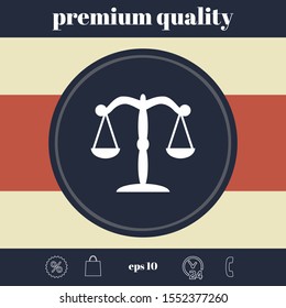 Scales icon symbol. Graphic elements for your design