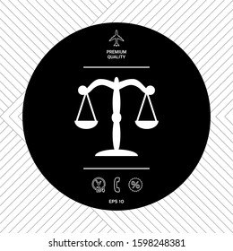 Scales icon symbol. Graphic elements for your design