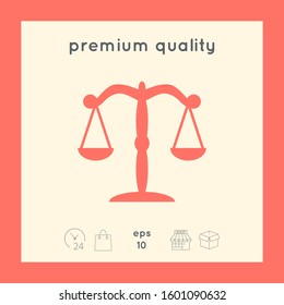 Scales icon symbol. Graphic elements for your design