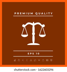 Scales icon symbol. Graphic elements for your design