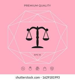 Scales icon symbol. Graphic elements for your design