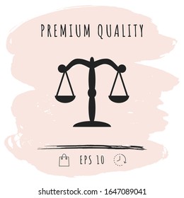 Scales icon symbol. Graphic elements for your design