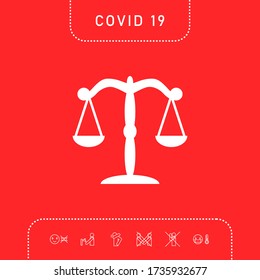 Símbolo del icono Escala. Elementos gráficos para su diseño