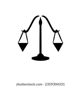 Scales icon or symbol of justice, vector illustration