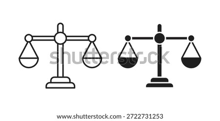 Scales icon symbol. Vector EPS 10. line and glyph icon