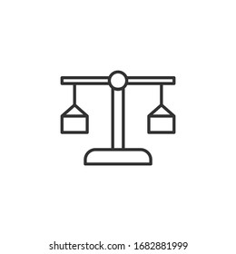 scales icon template color editable. Law scale symbol vector sign isolated on white background.