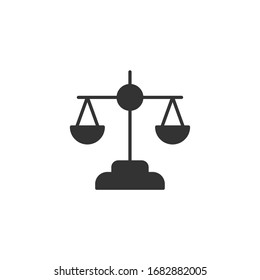 scales icon template color editable. Law scale symbol vector sign isolated on white background.