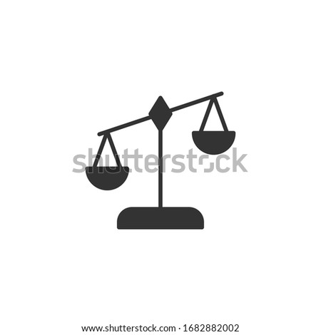 scales icon template color editable. Law scale symbol vector sign isolated on white background.