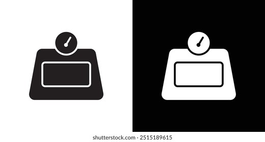 Scales icon Thin line flat illustration