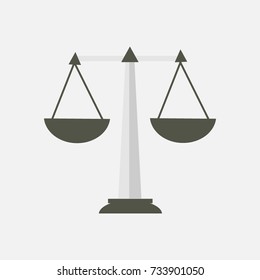 Scales icon in trendy flat style.