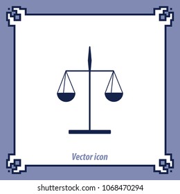 Scales icon, vector design element