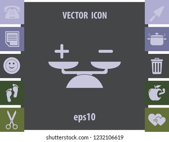Scales icon, vector design element