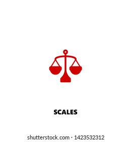 scales icon. scales vector design. sign design. red color
