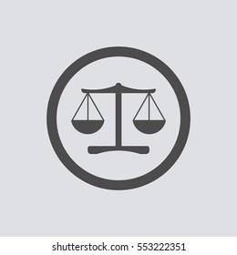 Scales icon, vector. Flat design.