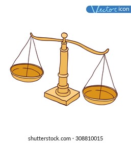  scales icon. vector illustration.