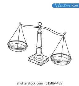  scales icon. vector illustration.