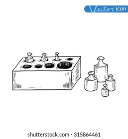  scales icon. vector illustration.