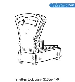  scales icon. vector illustration.