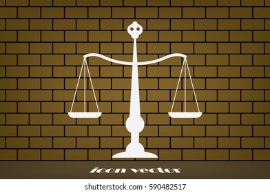 Scales icon vector illustration.